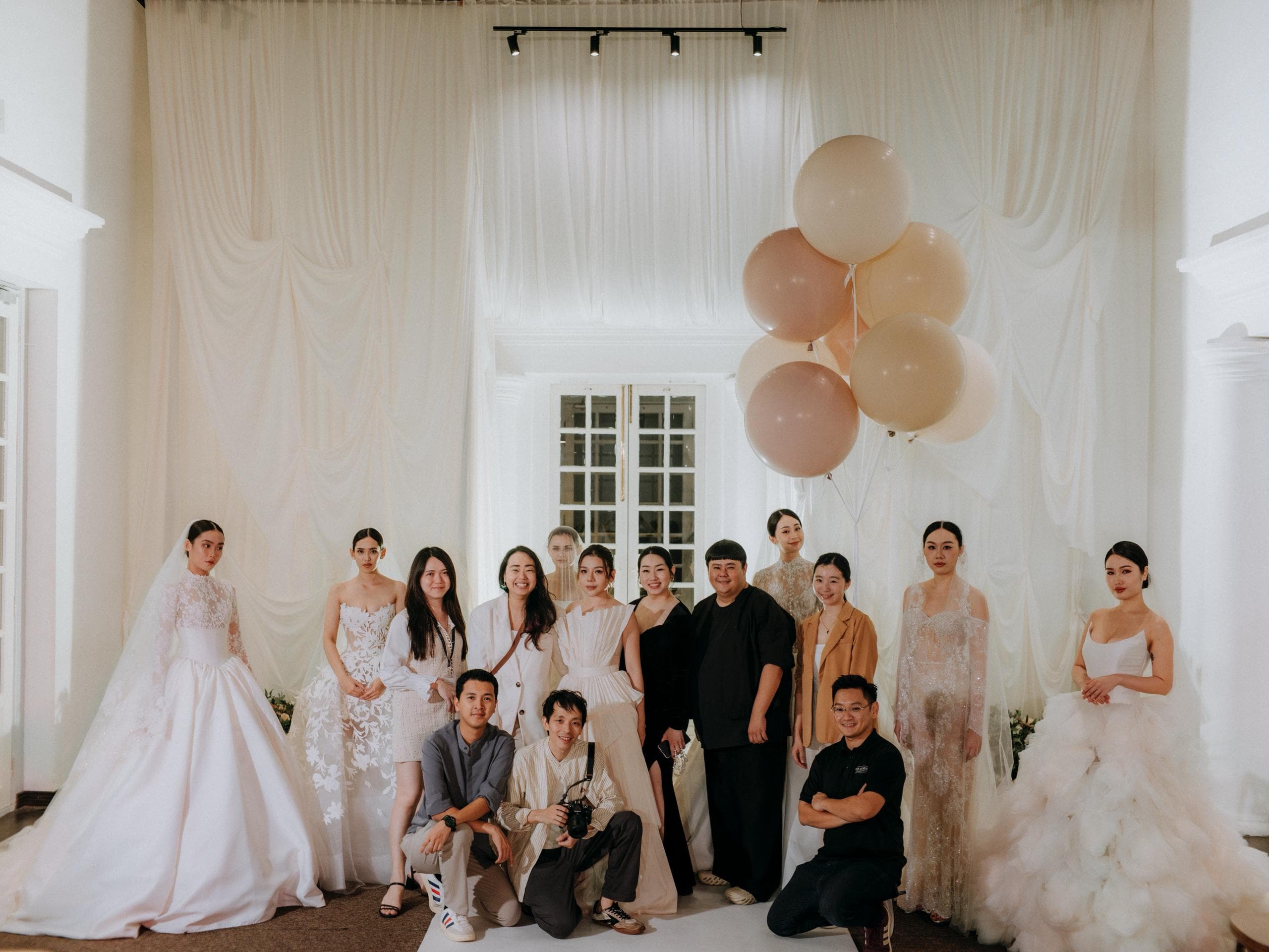 The Sassy Lassie team and models at a bridal showcase